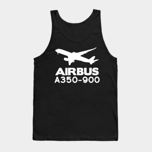 Airbus A350-900 Silhouette Print (White) Tank Top